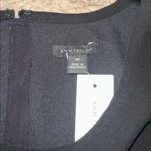 NWT Ann Taylor Black Lined Sleeveless Top (18T) - Picture 4 of 6